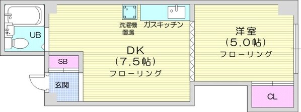 麻生駅 徒歩5分 1階の物件間取画像